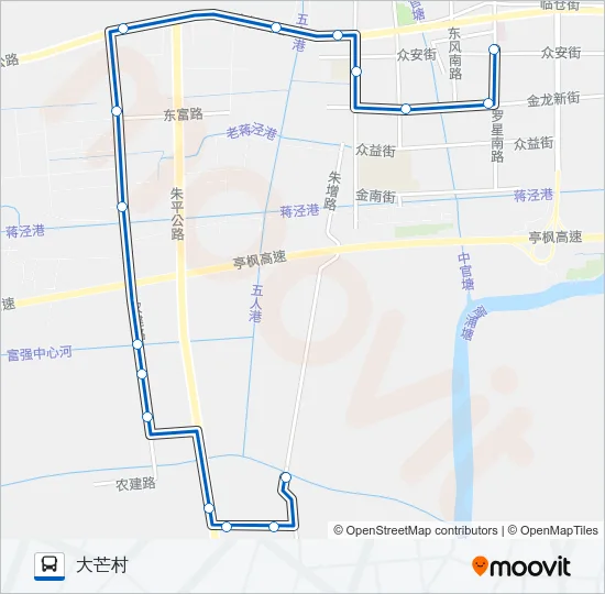 朱泾3路 Bus Line Map