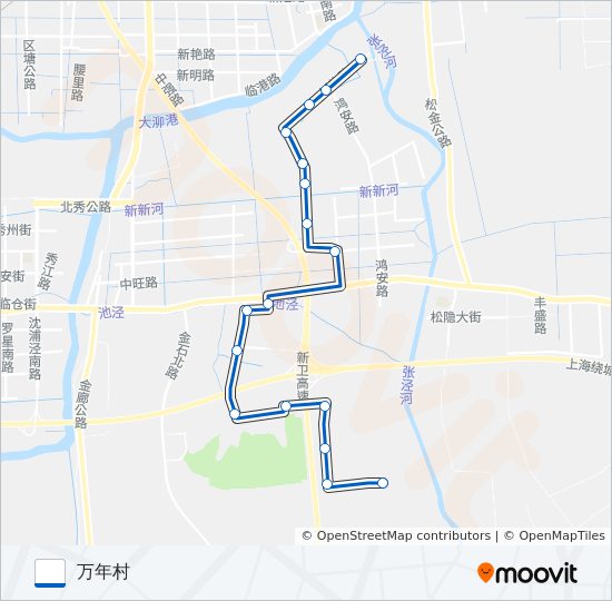 公交朱泾4路的线路图