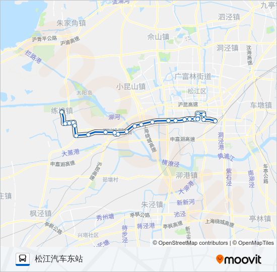 松岑专线 Bus Line Map