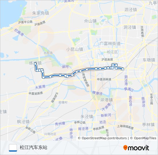 松岑专线 bus Line Map