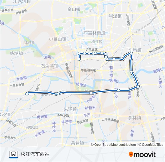 松新专线 Bus Line Map