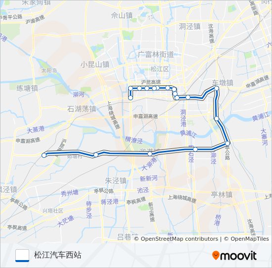松新专线 bus Line Map