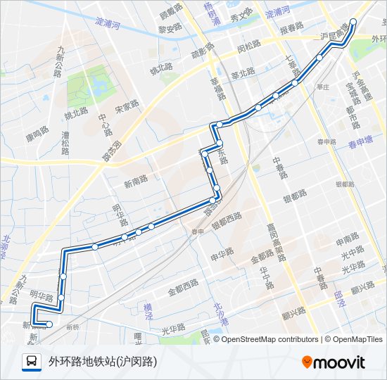 公交松莘C路的线路图