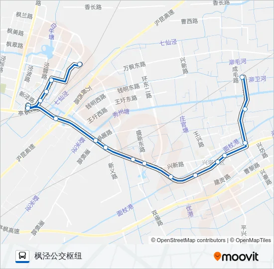枫泾七路 Bus Line Map