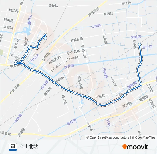 公交枫泾七路的线路图