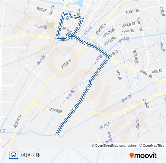 枫泾二路 Bus Line Map