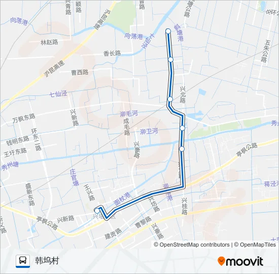 公交枫泾五路的线路图