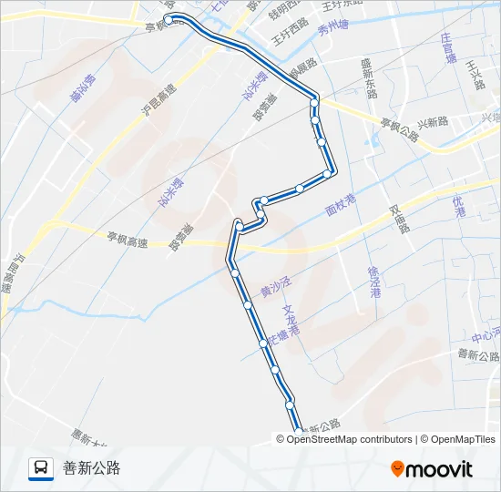 公交枫泾六路的线路图