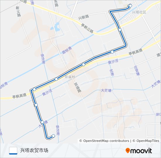 公交枫泾四路的线路图
