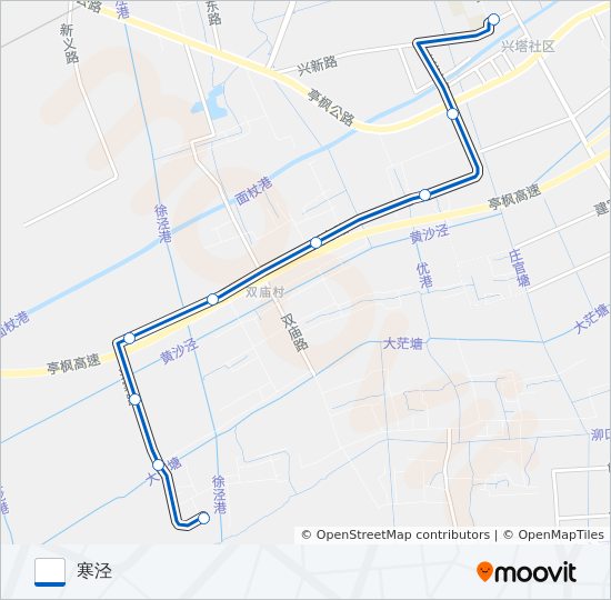 公交枫泾四路的线路图