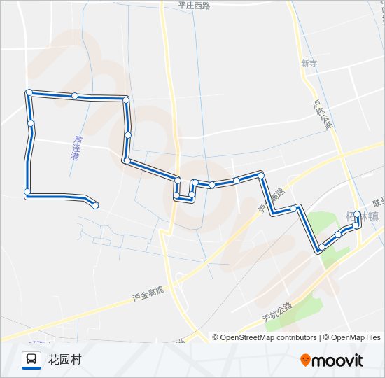公交柘林1路的线路图