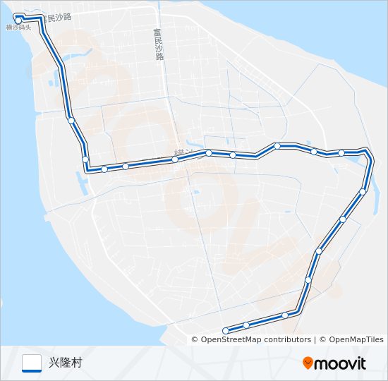 横沙1路 bus Line Map