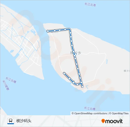 横沙3路 Bus Line Map