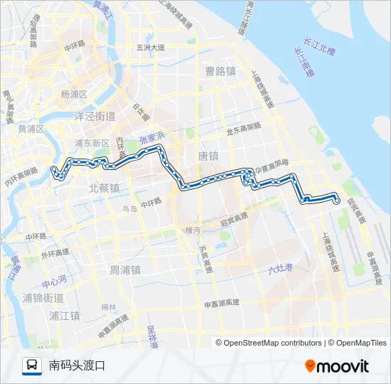公交江南专路的线路图
