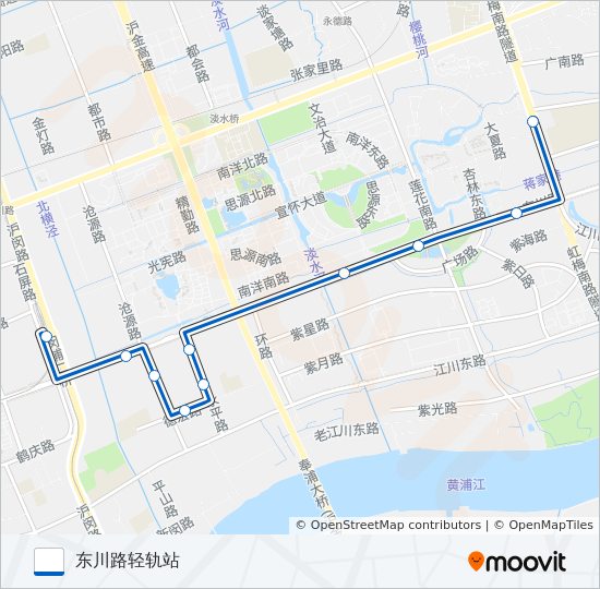 公交江川3路的线路图