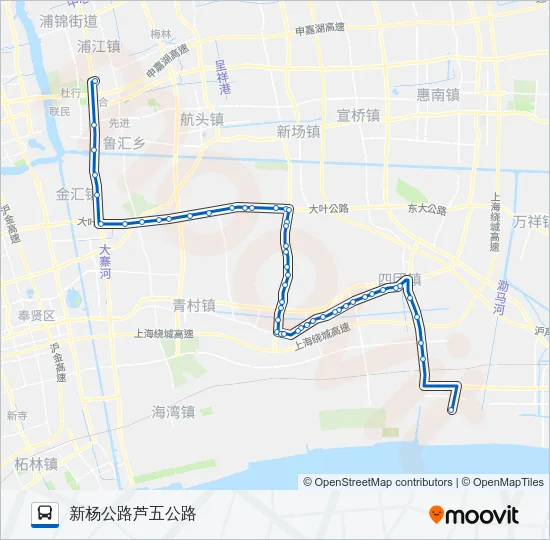 江平专线 Bus Line Map