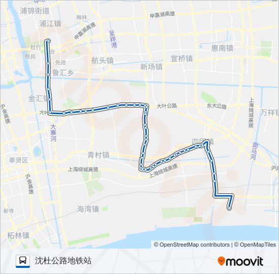 江平专线 bus Line Map