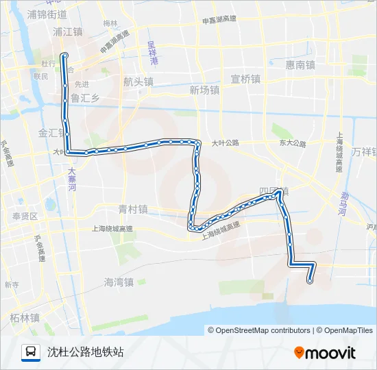 江平专线 Bus Line Map