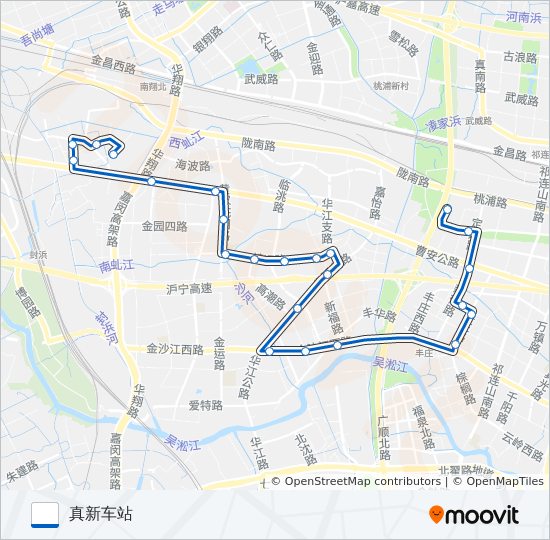 江桥1路 bus Line Map
