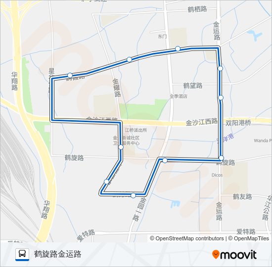 公交江桥3路的线路图