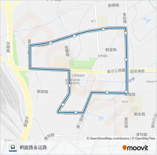 公交江桥3路的线路图