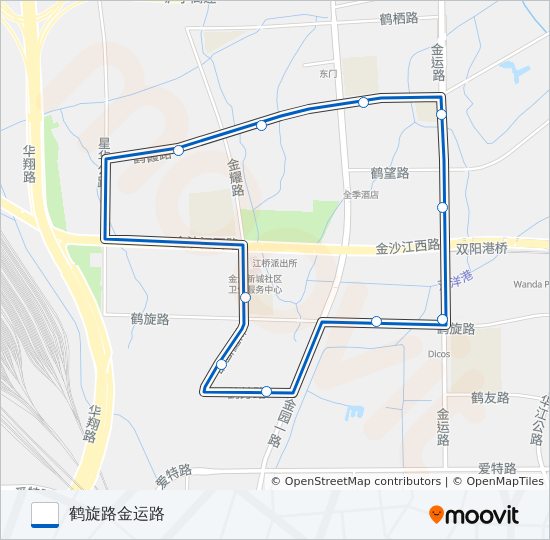 公交江桥3路的线路图