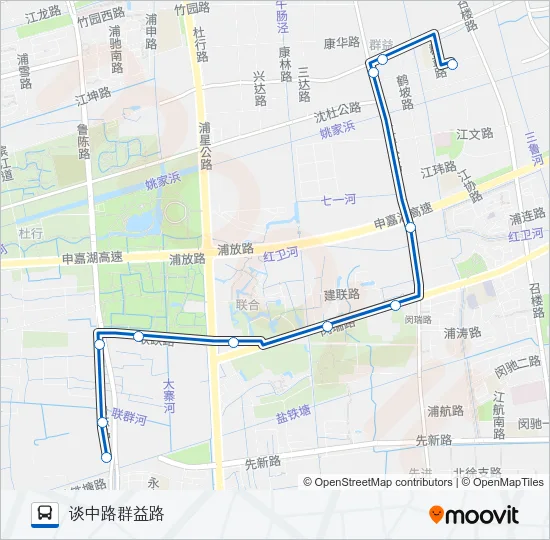 浦江6路 Bus Line Map