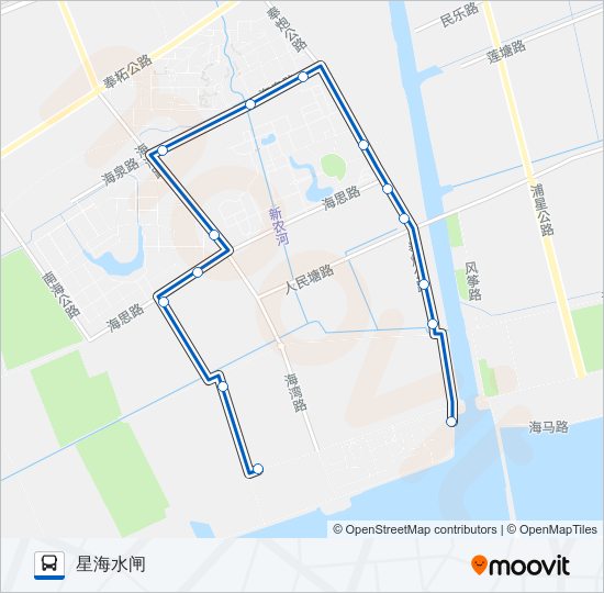 海湾1线 bus Line Map