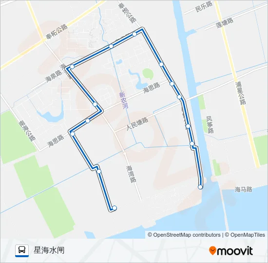 海湾1线 Bus Line Map