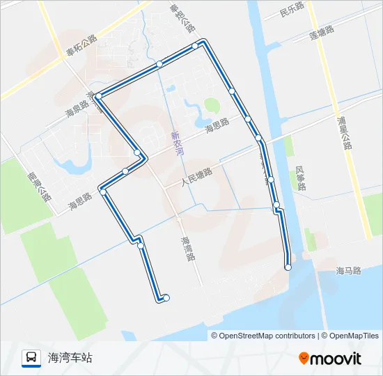 海湾1线 Bus Line Map