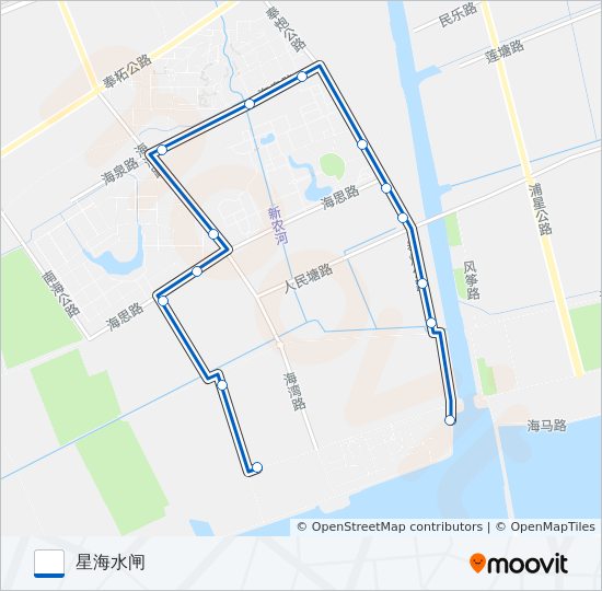 海湾1线 bus Line Map
