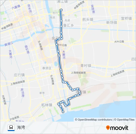 公交海航专路的线路图