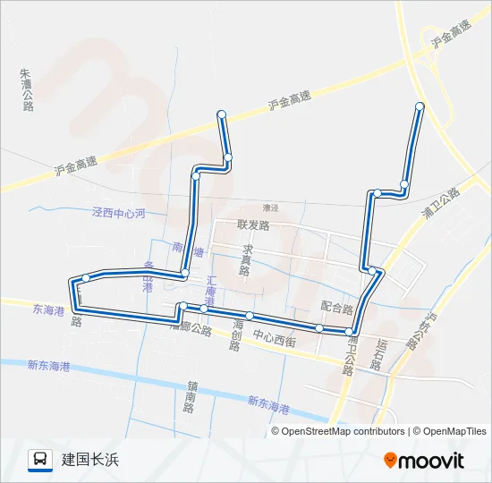 漕泾1路 Bus Line Map