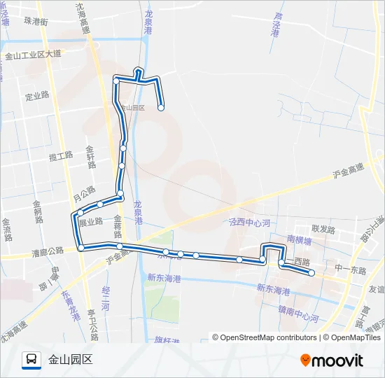 公交漕泾2路的线路图