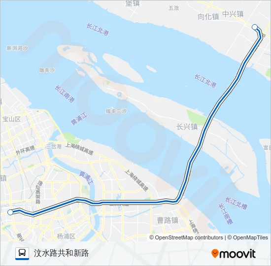 申崇一线 Bus Line Map