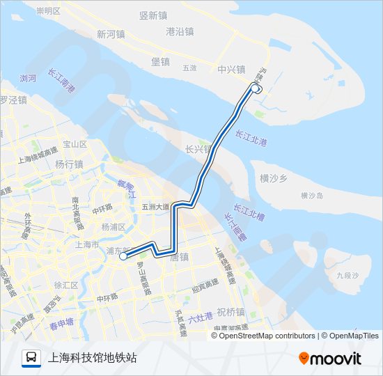 申崇二线 Bus Line Map