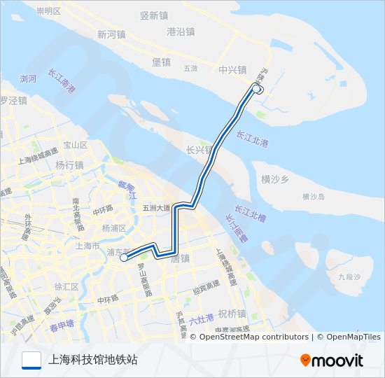 申崇二线 bus Line Map