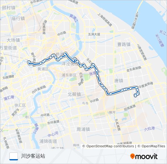 公交申川专路的线路图