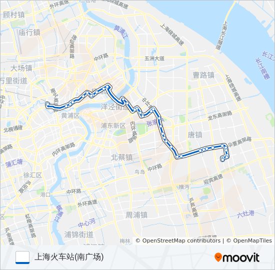公交申川专路的线路图