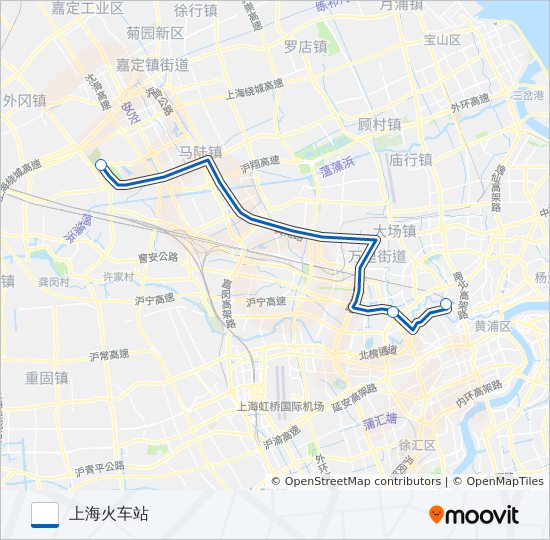 申方专线 bus Line Map