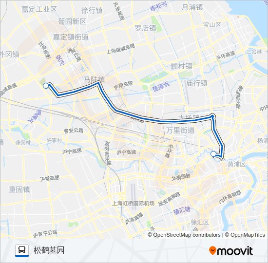 公交申方专路的线路图