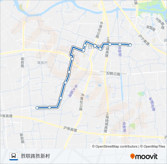 白鹤1路 bus Line Map