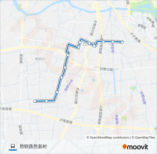白鹤1路 Bus Line Map