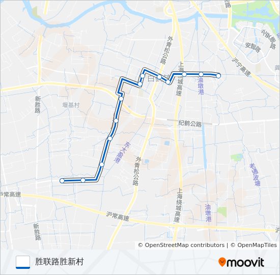 白鹤1路 bus Line Map