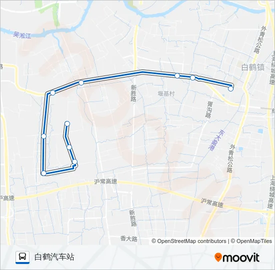 白鹤2路 Bus Line Map
