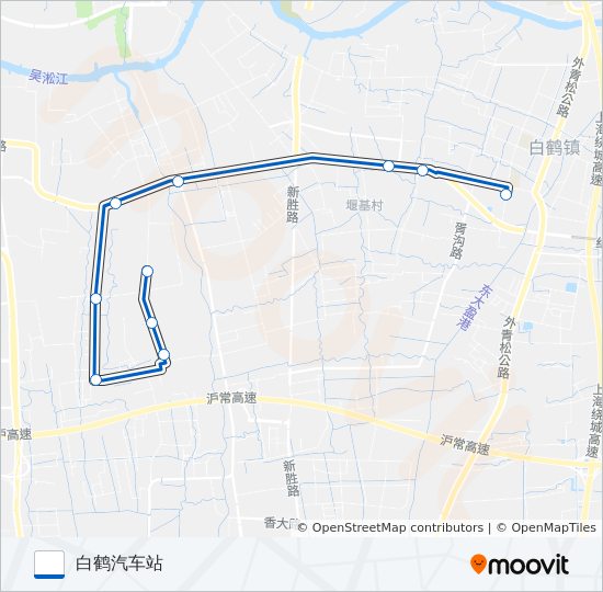 白鹤2路 bus Line Map