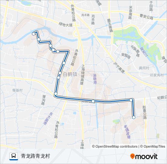 公交白鹤3路的线路图