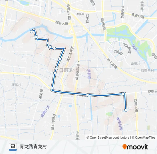 公交白鹤3路的线路图