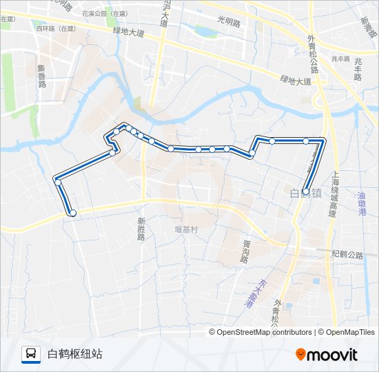 公交白鹤4路的线路图