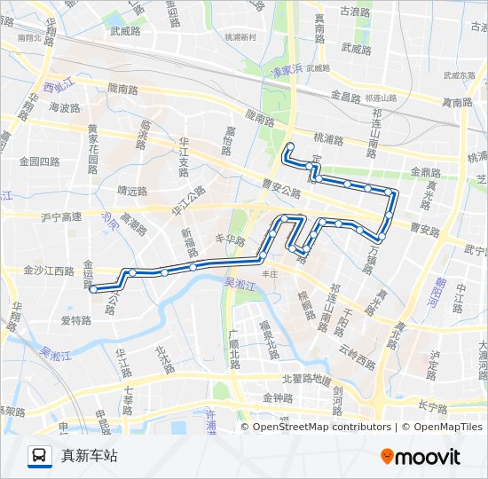 真新1路 bus Line Map